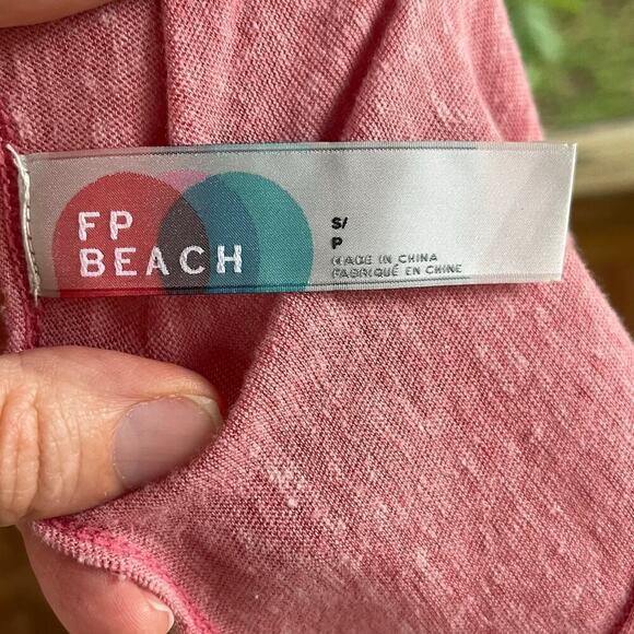 Free People Beach Pink Side Cutout Maxi Dress Sleeveless Size S - Picture 8 of 9